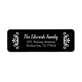 ブラックフ素朴ライ差出人住所ラベル ラベル (正面)