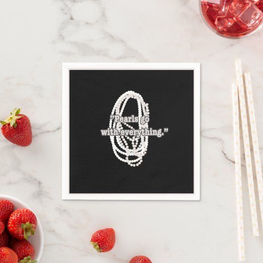 ブラックブギきらきら光るーストリングオブパールパリ スタンダードカクテルナプキン (インサイチュ)