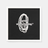 ブラックブギきらきら光るーストリングオブパールパリ スタンダードカクテルナプキン (正面)