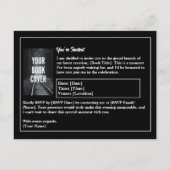 ブラックブックの起動招待状 – ブックカバーの追加 ポストカード (裏面)