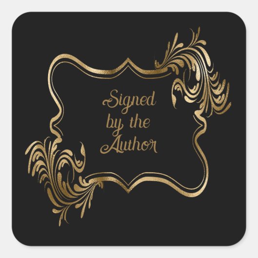 ブラックブックプレート スクエアシール (正面)