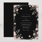 ブラックブッシュユーカリの結婚式 招待状 (正面/裏面)