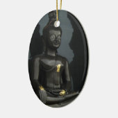 ブラックブッダ…タイ,イサーン,ノングカイ セラミックオーナメント (左)