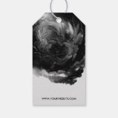 ブラックブモダンティックアパレルつるビジネスラベル ギフトタグ (裏面)