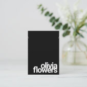 ブラックブモダンレスレットネックレスビジネスカード 名刺 (スタンド正面)