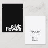 ブラックブモダンレスレットネックレスビジネスカード 名刺 (正面/裏面)