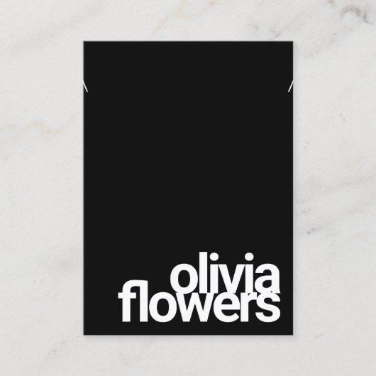 ブラックブモダンレスレットネックレスビジネスカード 名刺 (正面)