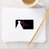 ブラックブライダルシャワー差出人住所ラベル ラベル (インサイチュ)