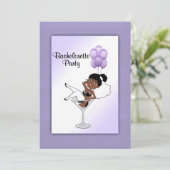 ブラックブライドオーキッドバチェロレッテ招待状 招待状 (スタンド正面)