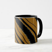 ブラックブラウンアニマルプリントコンボ マグカップ (正面右)