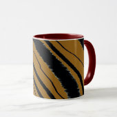 ブラックブラウンアニマルプリントマルーンコンボ マグカップ (正面右)