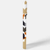 ブラックブラウンベージュオレンジミッドセンチュリーアートパターン Case-Mate iPhoneケース (裏面 / 右)