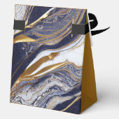 ブラックブラウンホワイト金ゴールドマーブルスモールビジネス フェイバーボックス (裏面)