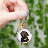ブラックブラウンラブラドールリトリエバーパピードグキーチェーン キーホルダー (手)