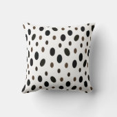 ブラックブラウン水玉模様 クッション (裏面)