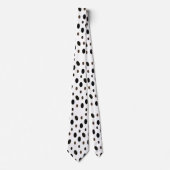 ブラックブラウン水玉模様 ネクタイ (正面)