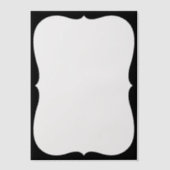 ブラックブラケットフレ結婚ーム ベラム紙招待状 (正面)