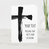 ブラックブラシクロス – クリスチャン芸術的十字架 シーズンカード (正面)
