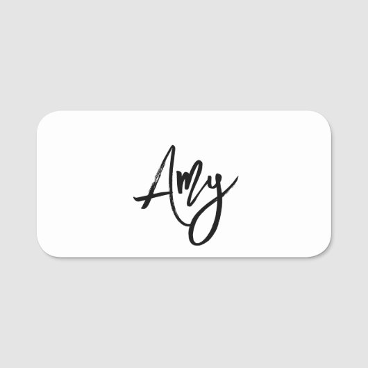 ブラックブラシスクリプト名 名札 (正面)