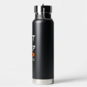 ブラックブラシスタイル感動的引用文 ウォーターボトル (左面)