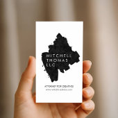 ブラックブラシストローククリエイティブプロフェッショナル 名刺