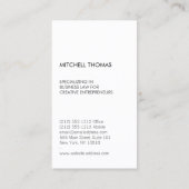 ブラックブラシストローククリエイティブプロフェッショナル 名刺 (裏面)