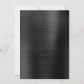 ブラックブラシメタルスクリプト ウェディング 招待状 (裏面)