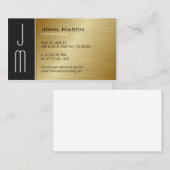 ブラックブラシ金ゴールドプロフェッショナル名刺 名刺 (正面/裏面)