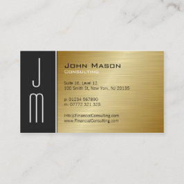 ブラックブラシ金ゴールドプロフェッショナル名刺 名刺