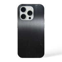 ブラックブラッシュメタルテクスチャiPhone 15 Proケース