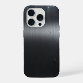 ブラックブラッシュメタルテクスチャiPhone 15 Proケース iPhone 15 Proケース