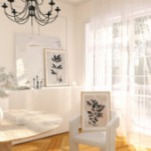 ブラックブランチシンプルプリントスカンジオン水彩 ポスター