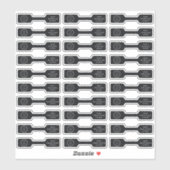 ブラックブランドバーベルジュエリーフォルドバープライスラベル シール (シート)