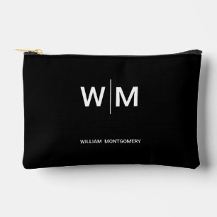 ブラックブランドロゴ 業務企業の会社 アクセサリーポーチ