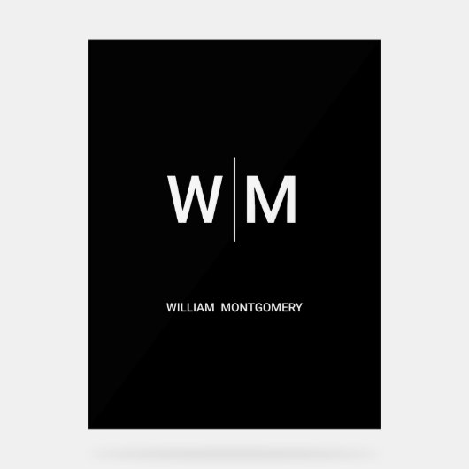 ブラックブランドロゴ | 業務企業の会社 アクリルサイン (正面)