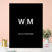 ブラックブランドロゴ | 業務企業の会社 アクリルサイン (ウェディング)