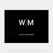 ブラックブランドロゴ | 業務企業の会社 アクリルサイン (正面)