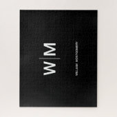 ブラックブランドロゴ | 業務企業の会社 ジグソーパズル (縦)