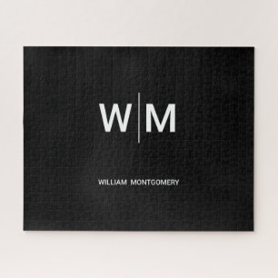 ブラックブランドロゴ   業務企業の会社 ジグソーパズル