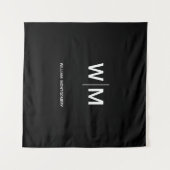 ブラックブランドロゴ | 業務企業の会社 タペストリー (正面(横))