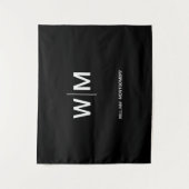 ブラックブランドロゴ | 業務企業の会社 タペストリー (正面)