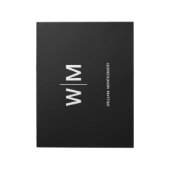 ブラックブランドロゴ | 業務企業の会社 ノートパッド (回転)