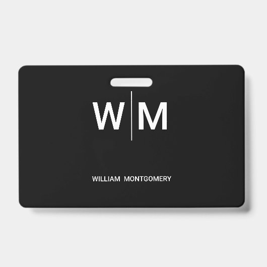 ブラックブランドロゴ | 業務企業の会社 バッジ (正面)