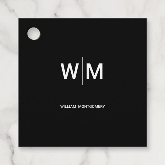 ブラックブランドロゴ | 業務企業の会社 フェイバータグ (正面)