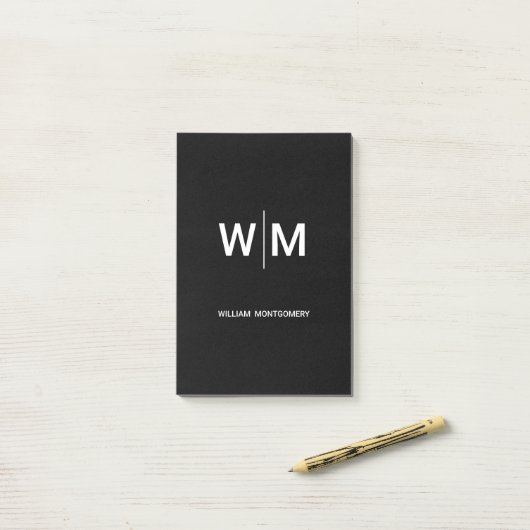 ブラックブランドロゴ | 業務企業の会社 ポストイット (デスク上)