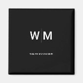 ブラックブランドロゴ | 業務企業の会社 マグネット (正面)