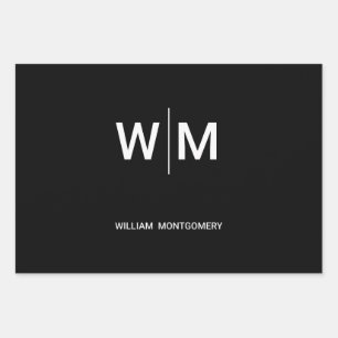 ブラックブランドロゴ   業務企業の会社 ラッピングペーパーシート