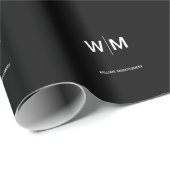 ブラックブランドロゴ | 業務企業の会社 ラッピングペーパー (ロールコーナー)