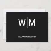 ブラックブランドロゴ | 業務企業の会社 招待状 (正面)