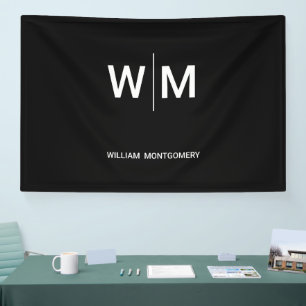 ブラックブランドロゴ   業務企業の会社 横断幕